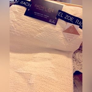NEW Rachel Zoe Monochrome Christmas Trees Throw Blanket NWOT